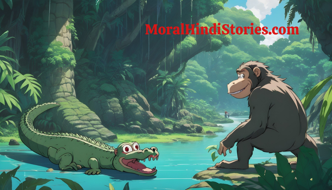 Monkey and Crocodile Moral Story