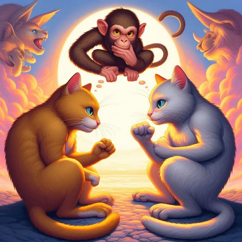 Two Cats and Monkey Justice - Short Moral Story